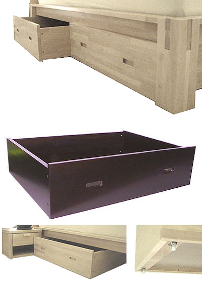 King  Frames  Storage Drawers on Platform Beds   Low Platform Beds  Japanese Solid Wood Bed Frame