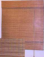 Hosoy Matchstick Blinds, Roman Type with valence