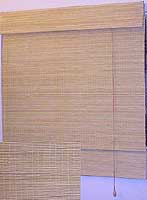 Hosoy Matchstick Blinds, Roman Type with valence