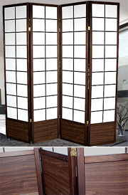 79inch Double-Sided 4 Panel Traditional Shoji Screen