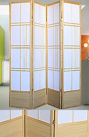 79inch Double-Sided 4 Panel Contempo Shoji Screen
