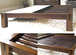 Japanese Solid Wood Bed Frame, Interlocking Bed Frame Plans